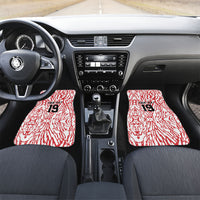 Custom German European Football Champions Car Mats Abstract Lightning Rot Weiss