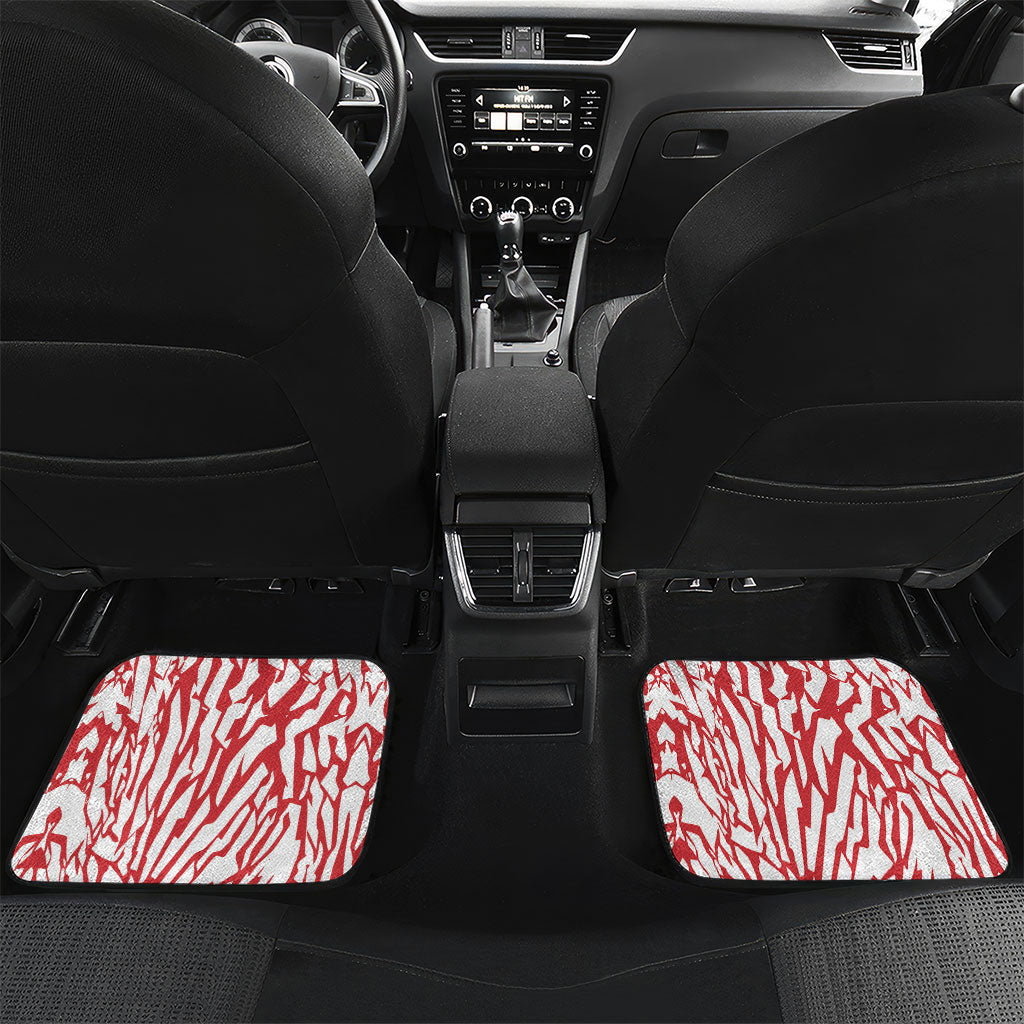 Custom German European Football Champions Car Mats Abstract Lightning Rot Weiss