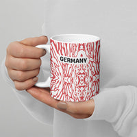 Custom German European Football Champions Ceramic Mug Abstract Lightning Rot Weiss