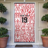 Custom German European Football Champions Door Cover Abstract Lightning Rot Weiss