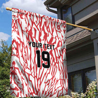 Custom German European Football Champions Garden Flag Abstract Lightning Rot Weiss