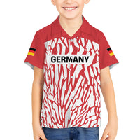 Custom German European Football Champions Hawaiian Shirt Abstract Lightning Rot Weiss
