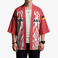 Custom German European Football Champions Kimono Abstract Lightning Rot Weiss