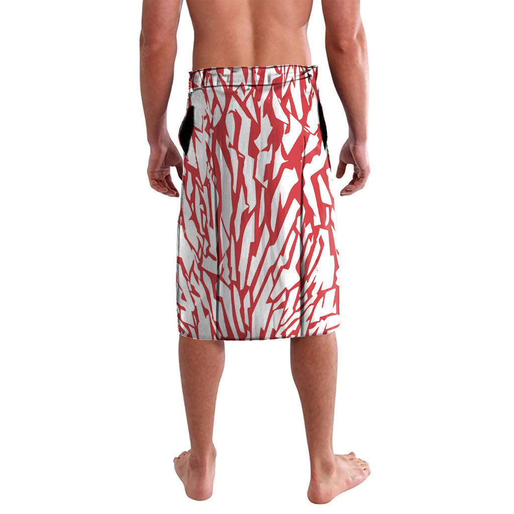 Custom German European Football Champions Lavalava Abstract Lightning Rot Weiss