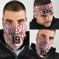 Custom German European Football Champions Neck Gaiter Abstract Lightning Rot Weiss
