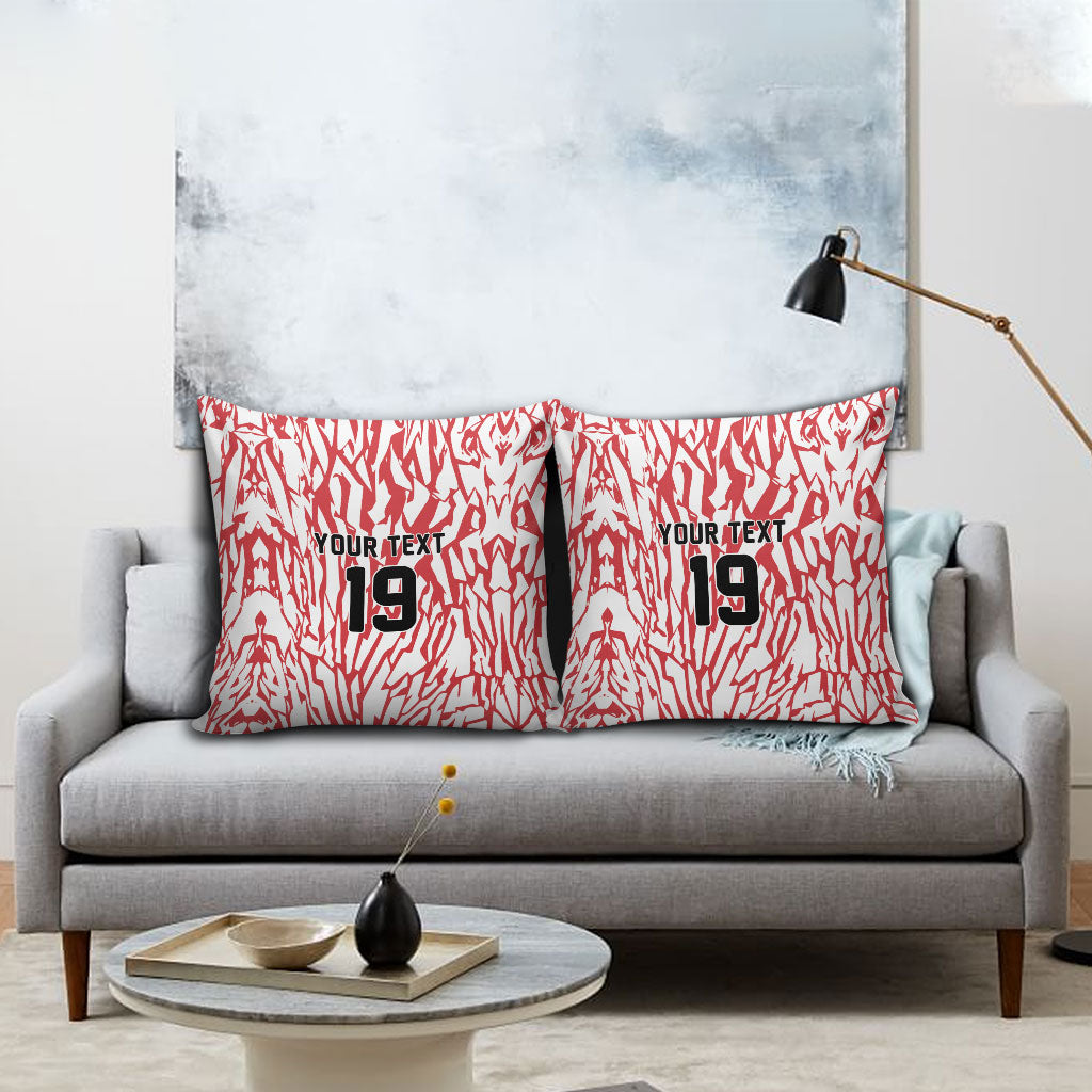 Custom German European Football Champions Pillow Cover Abstract Lightning Rot Weiss