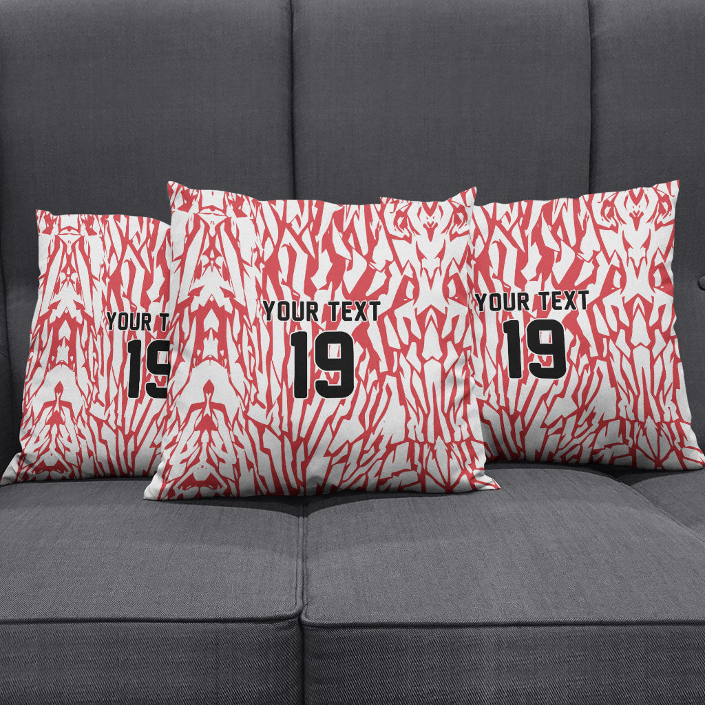 Custom German European Football Champions Pillow Cover Abstract Lightning Rot Weiss