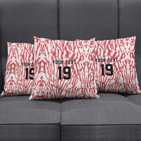 Custom German European Football Champions Pillow Cover Abstract Lightning Rot Weiss