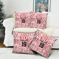 Custom German European Football Champions Pillow Cover Abstract Lightning Rot Weiss