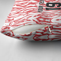 Custom German European Football Champions Pillow Cover Abstract Lightning Rot Weiss