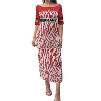 Custom German European Football Champions Puletasi Abstract Lightning Rot Weiss