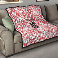 Custom German European Football Champions Quilt Abstract Lightning Rot Weiss