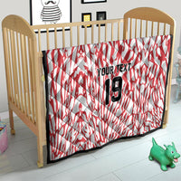 Custom German European Football Champions Quilt Abstract Lightning Rot Weiss