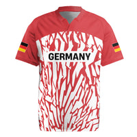 Custom German European Football Champions Rugby Jersey Abstract Lightning Rot Weiss