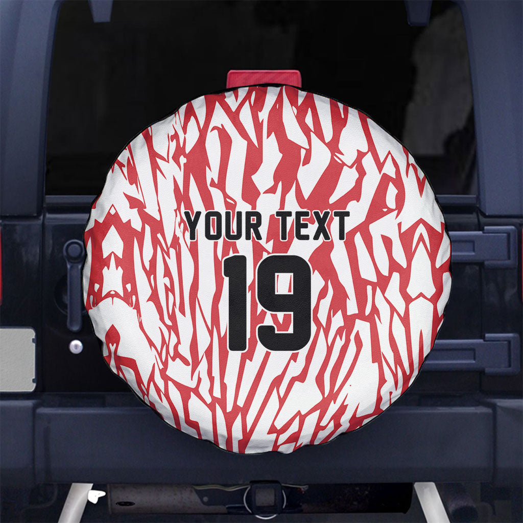 Custom German European Football Champions Spare Tire Cover Abstract Lightning Rot Weiss