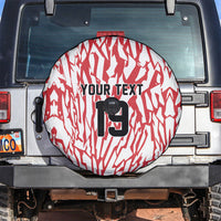 Custom German European Football Champions Spare Tire Cover Abstract Lightning Rot Weiss