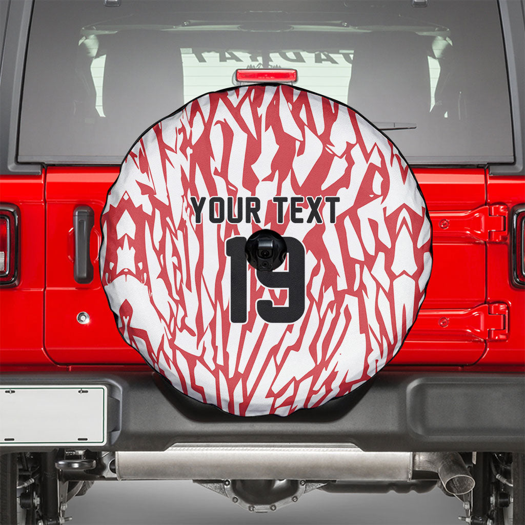 Custom German European Football Champions Spare Tire Cover Abstract Lightning Rot Weiss