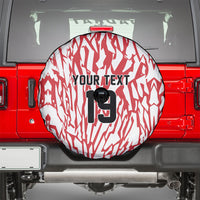 Custom German European Football Champions Spare Tire Cover Abstract Lightning Rot Weiss