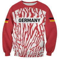 Custom German European Football Champions Sweatshirt Abstract Lightning Rot Weiss