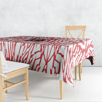 Custom German European Football Champions Tablecloth Abstract Lightning Rot Weiss