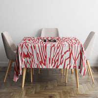 Custom German European Football Champions Tablecloth Abstract Lightning Rot Weiss