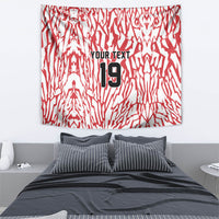 Custom German European Football Champions Tapestry Abstract Lightning Rot Weiss