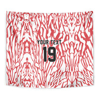 Custom German European Football Champions Tapestry Abstract Lightning Rot Weiss