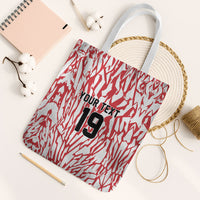 Custom German European Football Champions Tote Bag Abstract Lightning Rot Weiss