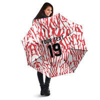 Custom German European Football Champions Umbrella Abstract Lightning Rot Weiss