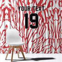 Custom German European Football Champions Window Curtain Abstract Lightning Rot Weiss