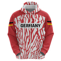 Custom German European Football Champions Zip Hoodie Abstract Lightning Rot Weiss
