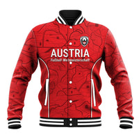 Custom World Football 2026 Austria Baseball Jacket Fussball WM Gemma Burschen Red Glory