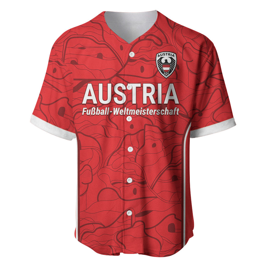 Custom World Football 2026 Austria Baseball Jersey Fussball WM Gemma Burschen Red Glory