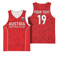 Custom World Football 2026 Austria Basketball Jersey Fussball WM Gemma Burschen Red Glory