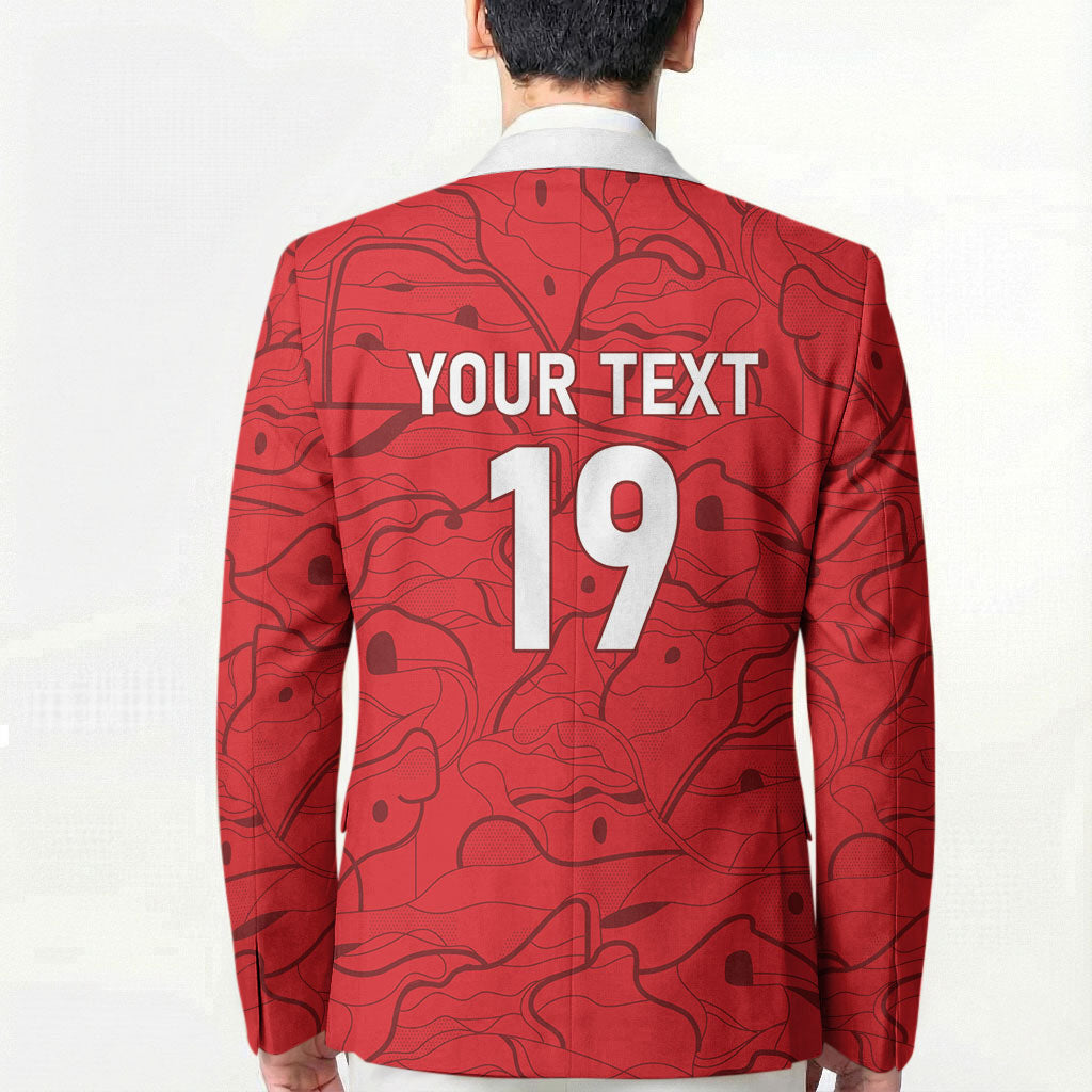 Custom World Football 2026 Austria Blazer Fussball WM Gemma Burschen Red Glory