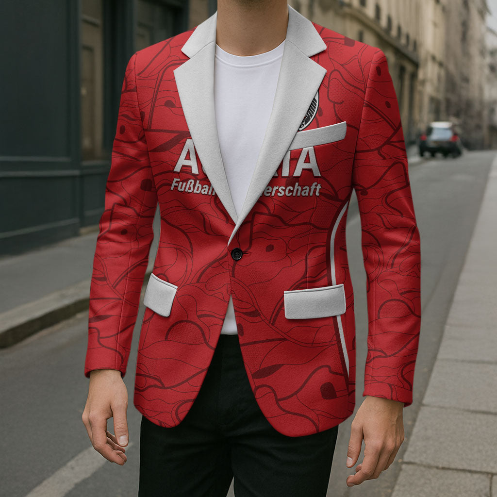Custom World Football 2026 Austria Blazer Fussball WM Gemma Burschen Red Glory
