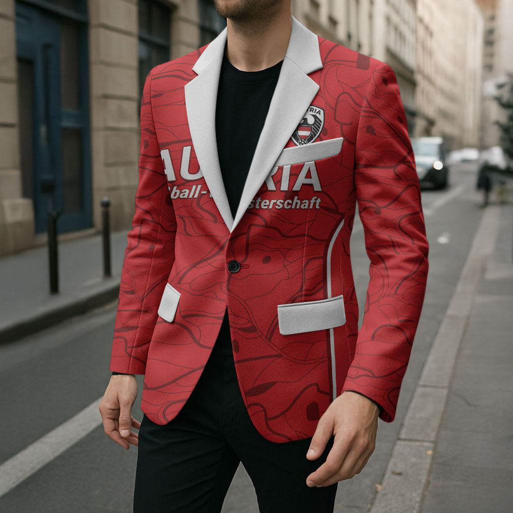 Custom World Football 2026 Austria Blazer Fussball WM Gemma Burschen Red Glory