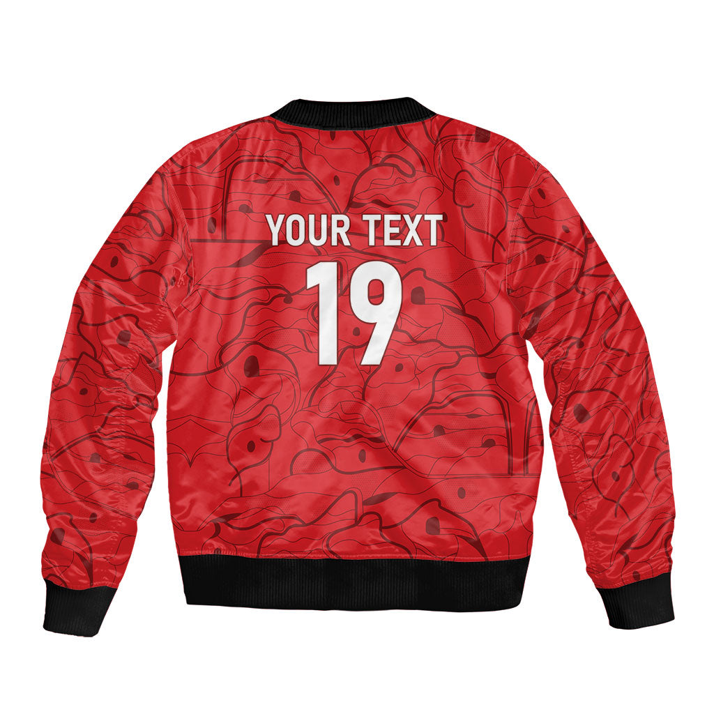 Custom World Football 2026 Austria Bomber Jacket Fussball WM Gemma Burschen Red Glory