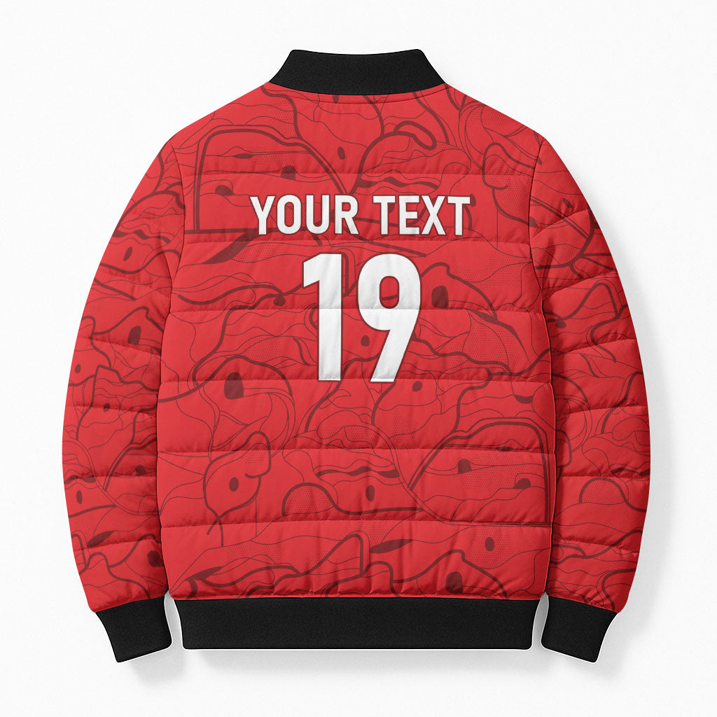 Custom World Football 2026 Austria Bomber Puffer Jacket Fussball WM Gemma Burschen Red Glory