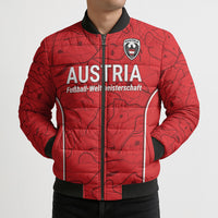 Custom World Football 2026 Austria Bomber Puffer Jacket Fussball WM Gemma Burschen Red Glory