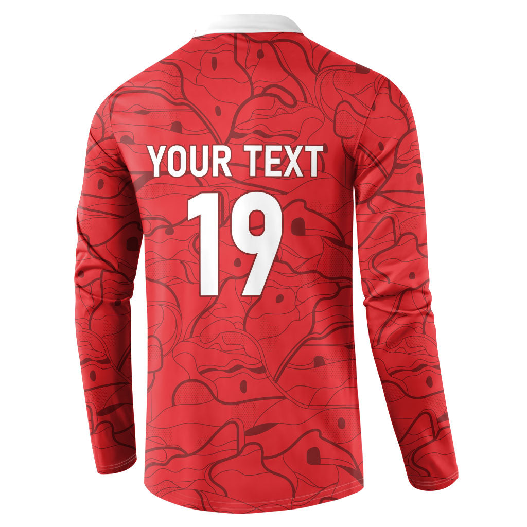 Custom World Football 2026 Austria Button Sweatshirt Fussball WM Gemma Burschen Red Glory