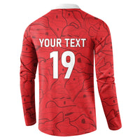 Custom World Football 2026 Austria Button Sweatshirt Fussball WM Gemma Burschen Red Glory