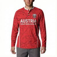 Custom World Football 2026 Austria Button Sweatshirt Fussball WM Gemma Burschen Red Glory