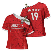 Custom World Football 2026 Austria Cross Shoulder Shirt Fussball WM Gemma Burschen Red Glory