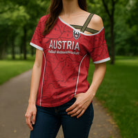 Custom World Football 2026 Austria Cross Shoulder Shirt Fussball WM Gemma Burschen Red Glory