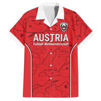 Custom World Football 2026 Austria Hawaiian Shirt Fussball WM Gemma Burschen Red Glory