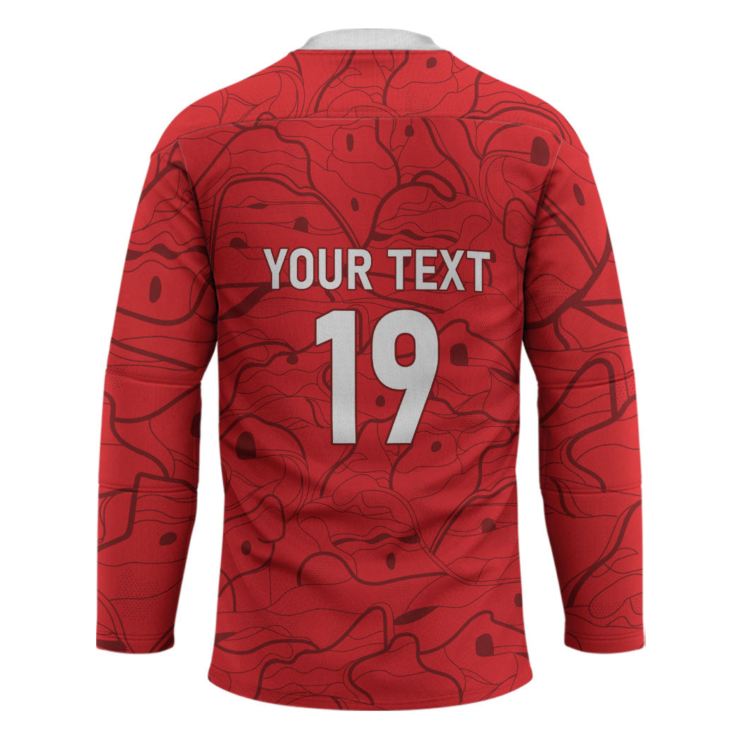 Custom World Football 2026 Austria Hockey Jersey Fussball WM Gemma Burschen Red Glory