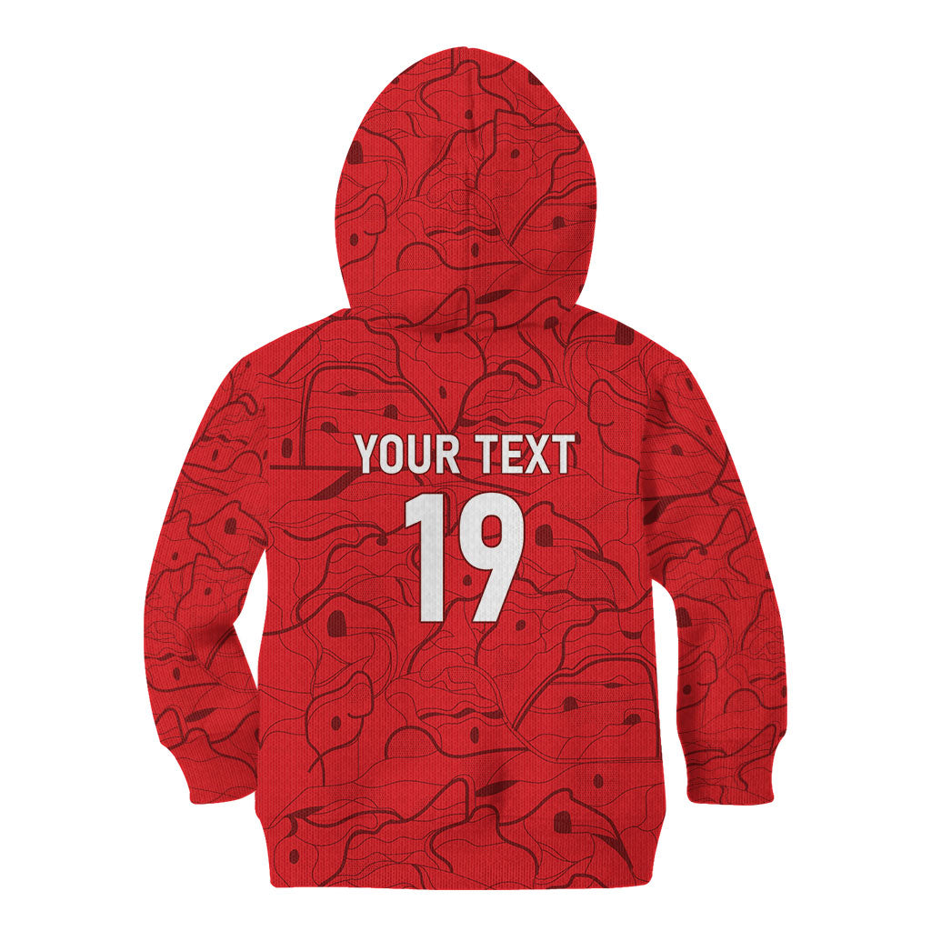Custom World Football 2026 Austria Kid Hoodie Fussball WM Gemma Burschen Red Glory