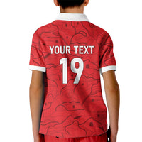 Custom World Football 2026 Austria Kid Polo Shirt Fussball WM Gemma Burschen Red Glory