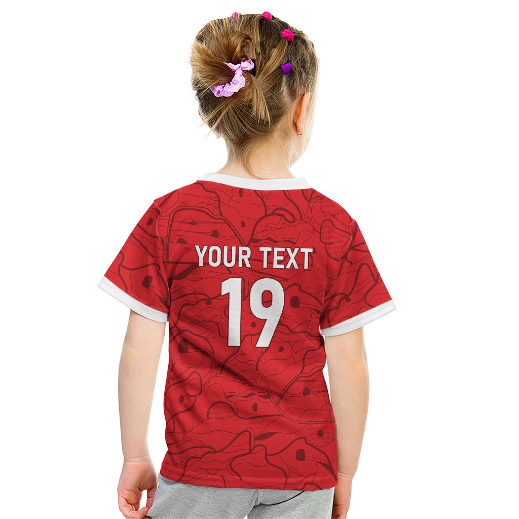 Custom World Football 2026 Austria Kid T Shirt Fussball WM Gemma Burschen Red Glory